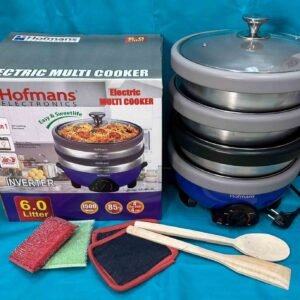 Hoffman’s Electric Multi Cooker & Rice Cooker With 4 Pots & 4 Lids- 6 Ltr / 1500 Watts,